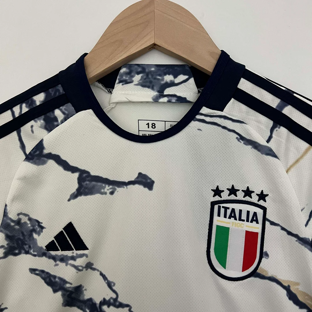 Camiseta de Fútbol Italia Visitante 2023 Talla Infantil