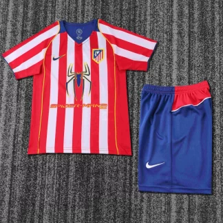 2004-2005 Retro Atletico Madrid Local Camiseta de Fútbol Calidad Tailandesa Talla Infantil