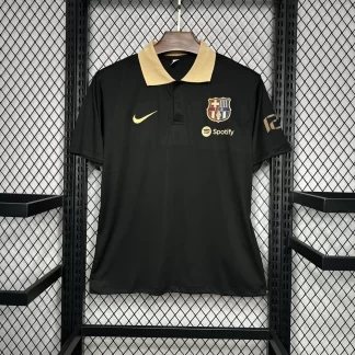 2024/2025 Barcelona Polo Negro Camiseta de Fútbol Calidad Tailandesa