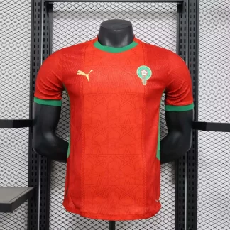 Versión Jugador Camiseta de Fútbol Local 2025 de la Selección de Marruecos AAA calidad fan