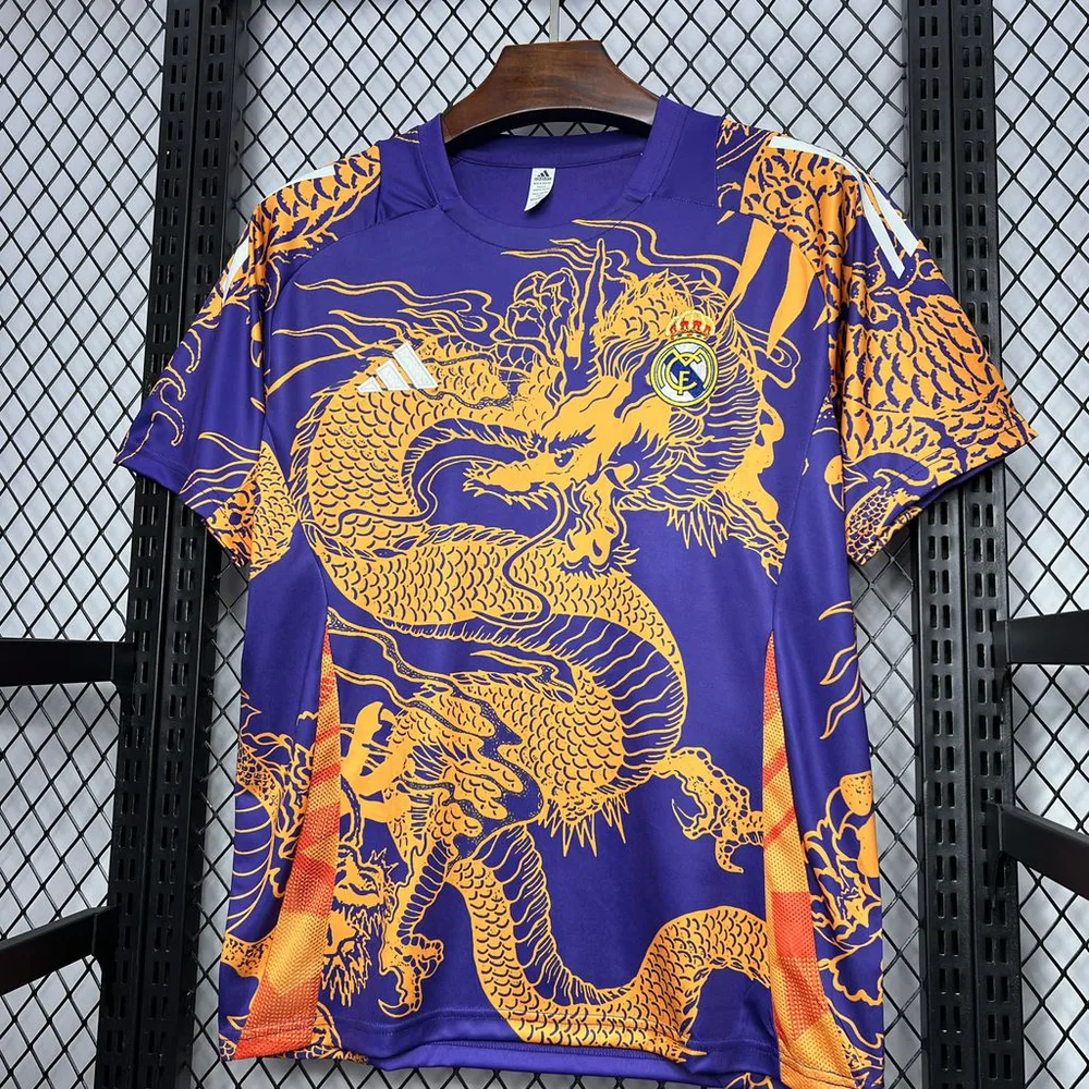 Camiseta Edición Especial Dragón Púrpura Real Madrid 2024/2025 Calidad Tailandesa