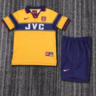 Camiseta de Fútbol Retro Visitante Arsenal 1997-1999 Calidad Tailandesa Talla Infantil