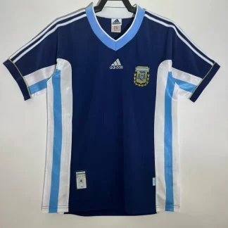 Camiseta Retro Visitante Selección Argentina 1998 Calidad Tailandesa