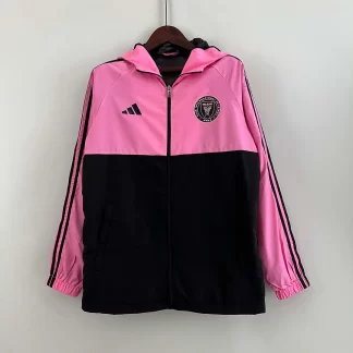 2023 Inter Miami Cortavientos (rosa-negro) Camiseta de Fútbol Calidad Tailandesa