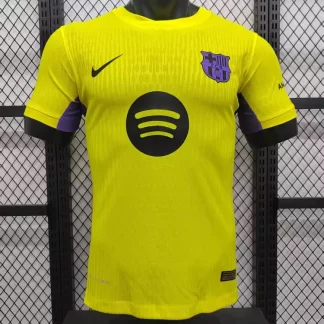 2025/2026 Versión Jugador Barcelona Visitante Amarilla Camiseta de Fútbol Calidad Tailandesa
