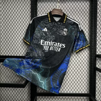 2024/2025 Real Madrid Camiseta Dragón Negro Calidad Thai
