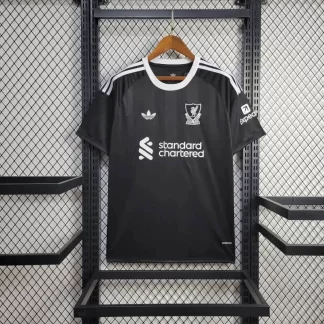 2025/2026 Portero Liverpool Negra Camiseta 1:1 Calidad Thai