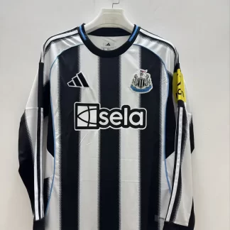 2025/2026 Camiseta de fútbol Local Manga Larga Newcastle United Calidad Tailandesa