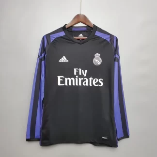 Camiseta Tercera Equipación Visitante Real Madrid Manga Larga Retro 2016/2017