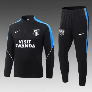 2026/2027 Atletico Madrid Chándal de Entrenamiento Semi-Cuello Negro Camiseta de Fútbol 1:1 Calidad Tailandesa
