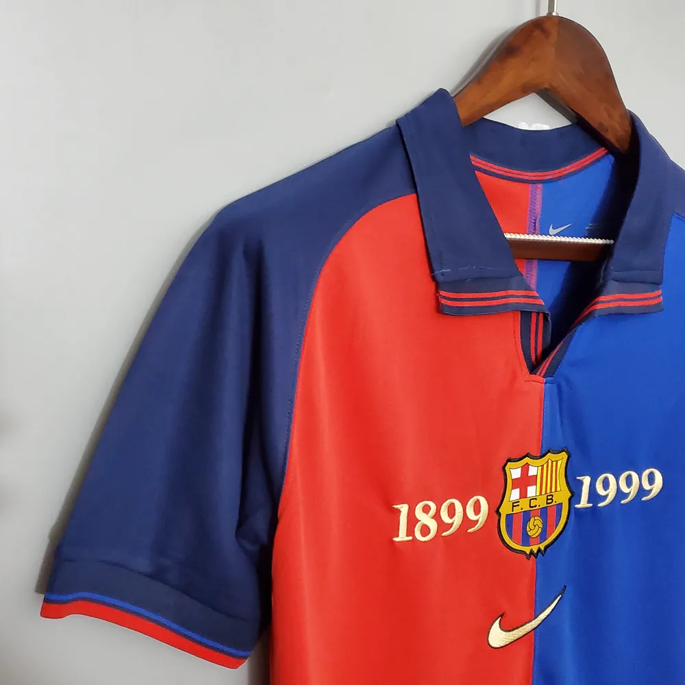 Camiseta de Fútbol Edición Centenario Local Retro de Barcelona 1999/2000 Calidad Tailandesa