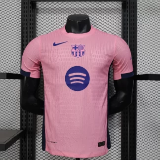 2025/2026 Versión Jugador Barcelona Rosa Sin Número Camiseta de Fútbol Calidad Tailandesa