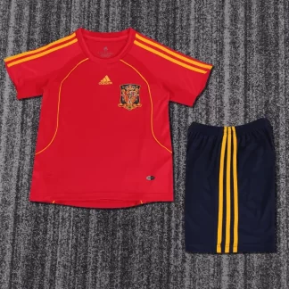 Camiseta de Fútbol Local Retro España 2008 Calidad Tailandesa Talla Infantil