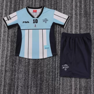 Camiseta Conmemorativa Edición Retro Selección Argentina Maradona 2001 Calidad Tailandesa Talla Infantil