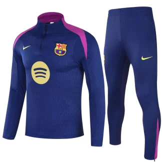 Chándal de entrenamiento con media cremallera azul real de Barcelona 2025/2026 Camiseta Calidad Thai Set 02
