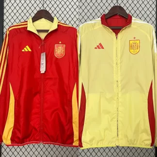 Chaqueta Cortavientos Reversible España (roja-amarilla) 2024 Calidad Tailandesa