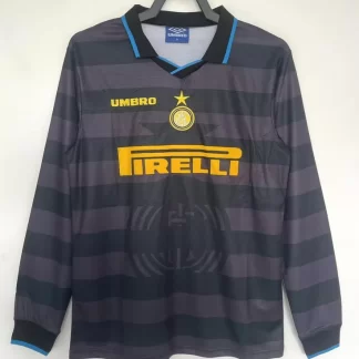 1997/1998 Retro Manga Larga Inter Milan Tercera Camiseta Visitante Calidad Tailandesa