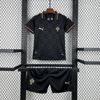 Camiseta de Fútbol Edición Especial Negra de Portugal 2026 1:1 Calidad Tailandesa Talla Infantil