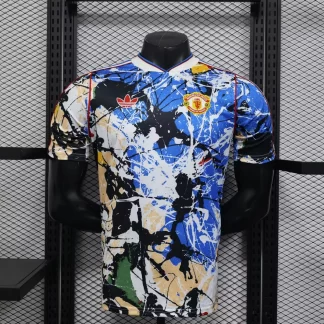 2026/2027 Versión Jugador Manchester United x Stone Roses Camiseta de Fútbol Azul 1:1 Calidad Tailandesa
