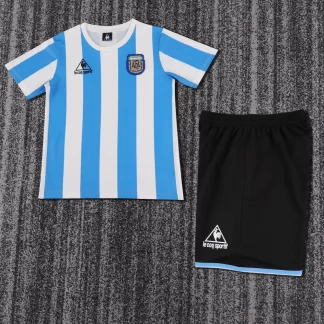 Camiseta local retro de la selección argentina 1986 Calidad Tailandesa Talla infantil