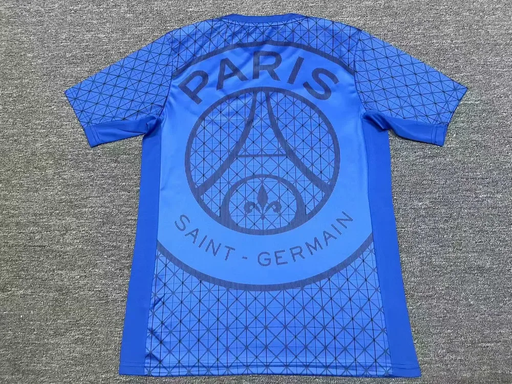 2025/2026 Psg Paris Saint-Germain Ropa de Entrenamiento Camiseta de Fútbol Azul Calidad Tailandesa