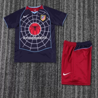2004-2005 Retro Atletico Madrid Visitante Camiseta de Fútbol Calidad Tailandesa Talla Infantil