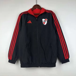 Chaqueta cortavientos del River Plate 2023/2024 negra Camiseta de fútbol Calidad Tailandesa