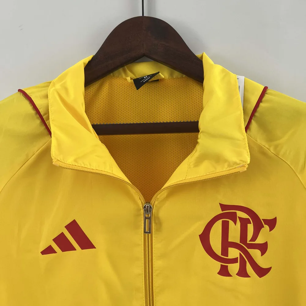 2023 Flamengo Windbreaker yellow Soccer Jersey AAA fan-grade