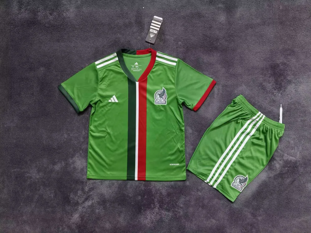 Camiseta de Local de la Selección de México 2025/2026 Calidad Tailandesa Talla Infantil