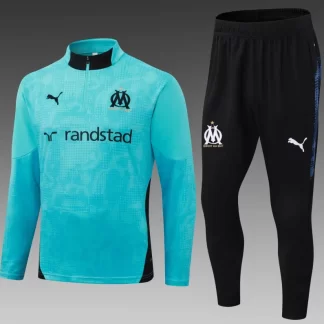 2025/2026 Olympique de Marseille Chándal Entrenamiento Semi-Cremallera Azul Claro Camiseta Fútbol Set