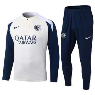 2025/2026 Inter Milan Conjunto de Entrenamiento Media Cremallera Amarillo Claro Camiseta de Fútbol Calidad Tailandesa Set