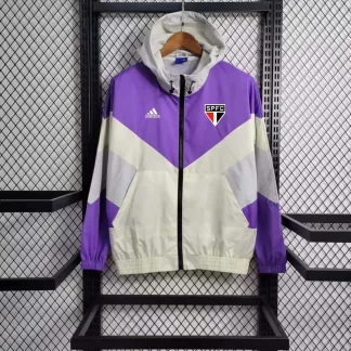 Chaqueta cortavientos del São Paulo 2023 morada Camiseta de fútbol Calidad Tailandesa