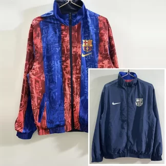 2025/2026 Barcelona Chaqueta Cortavientos Reversible Camiseta de Fútbol Calidad Tailandesa 02