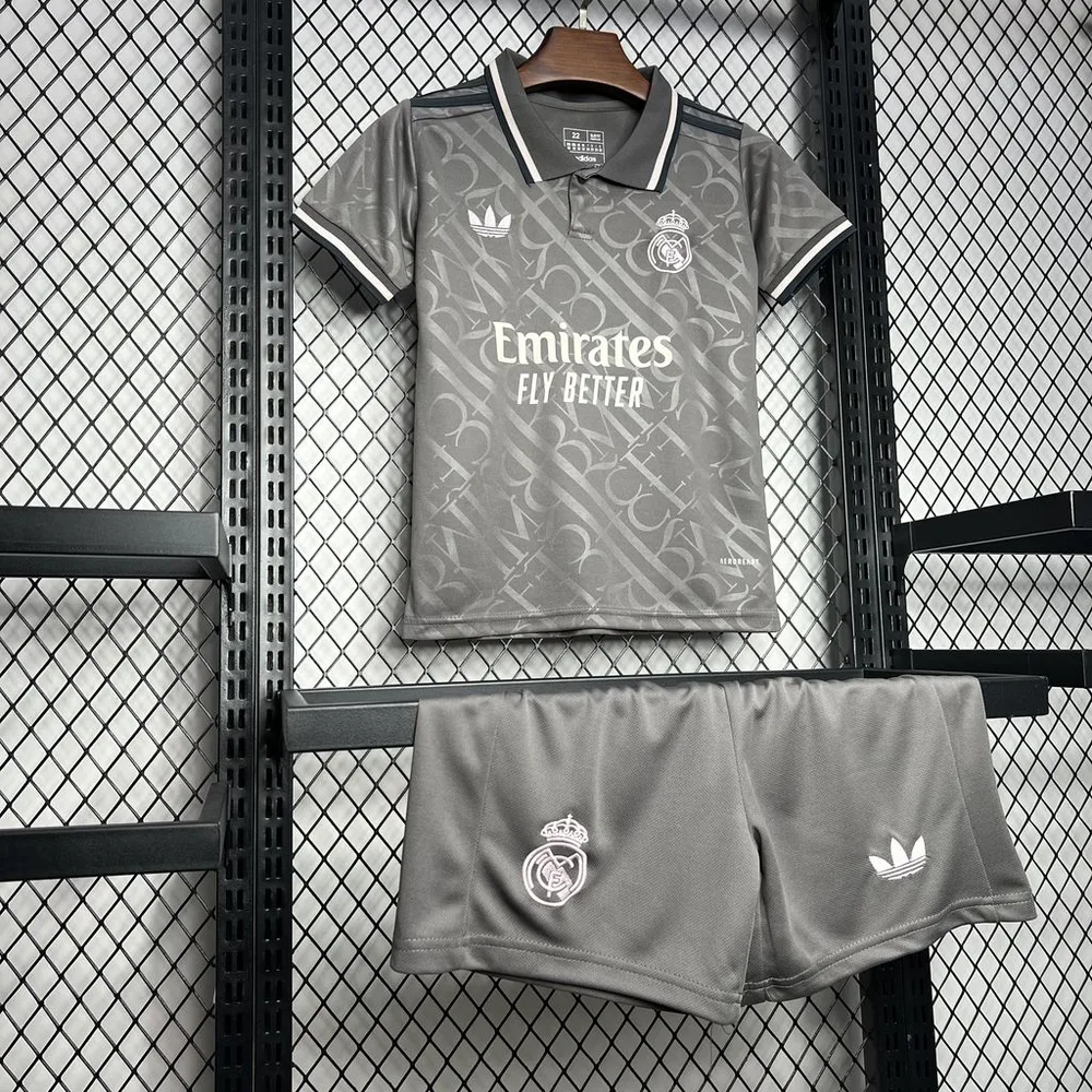 2024/2025 Real Madrid Tercera Visitante Camiseta Fútbol Calidad Thai Talla Infantil