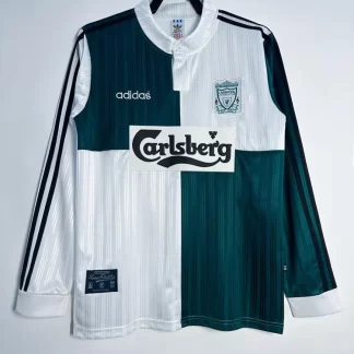1995/1996 Retro Liverpool Camiseta Visitante Manga Larga Calidad Tailandia