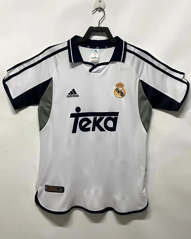 2000/2001 Retro Real Madrid Camiseta de Fútbol Local Calidad Tailandesa
