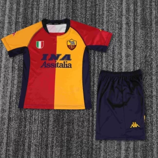 2000-2001 Retro Roma Equipación Local Camiseta de Fútbol Calidad Tailandesa Talla Infantil