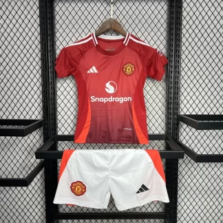 Camiseta de fútbol infantil local 2024/2025 Manchester United Calidad Tailandesa