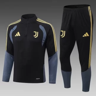 2026/2027 Juventus Chándal de Entrenamiento Media Cremallera Negro Camiseta de Fútbol 1:1 Calidad Tailandesa
