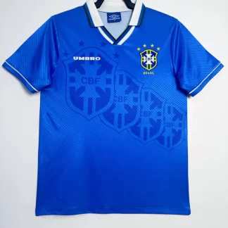 Camiseta de Fútbol Retro Visitante Brasil 1996 Calidad Tailandesa