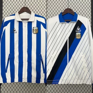 2024 Chaqueta Cortavientos Reversible Argentina (blanco-azul) Camiseta de Fútbol Calidad Tailandesa