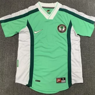 Camiseta de Fútbol Retro Local Selección de Nigeria 1998 Calidad Tailandesa