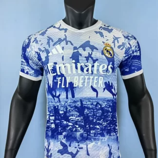 2025/2026 Versión Jugador Real Madrid Uniforme Prepartido Edición Especial Camiseta de Fútbol Calidad Tailandesa