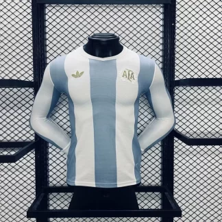 2025/2026 Manga Larga Versión Jugador Edición 50 Aniversario Argentina Camiseta de Fútbol Calidad Tailandesa