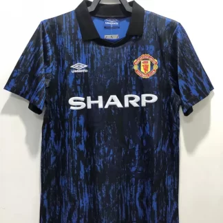1993 Retro Manchester United azul Camiseta de Fútbol Calidad Tailandesa