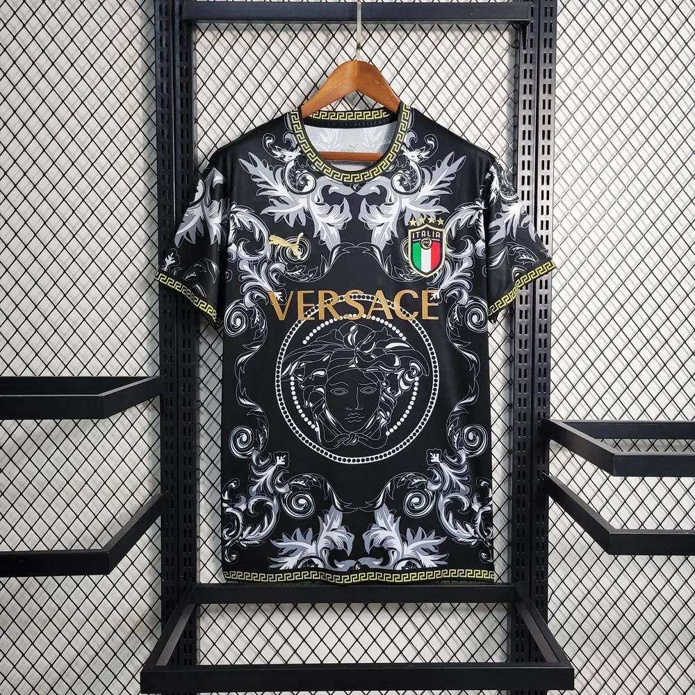 Camiseta de Fútbol Negra Edición Especial Italia 2023
