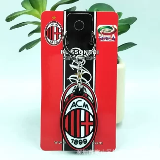 Llavero de PVC de fútbol de aficionado del AC Milan (Serie A)