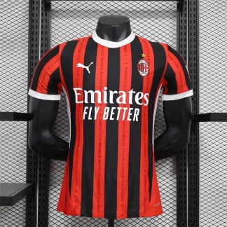 Camiseta de Fútbol 2024/2025 Versión Jugador AC Milan Local Calidad Tailandesa