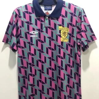 Camiseta de fútbol Retro Visitante Selección de Escocia 1988-1989 Calidad Tailandesa