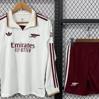 2025/2026 Manga Larga Arsenal Tercera Suplente Camiseta de Fútbol Calidad Tailandesa Talla Infantil
